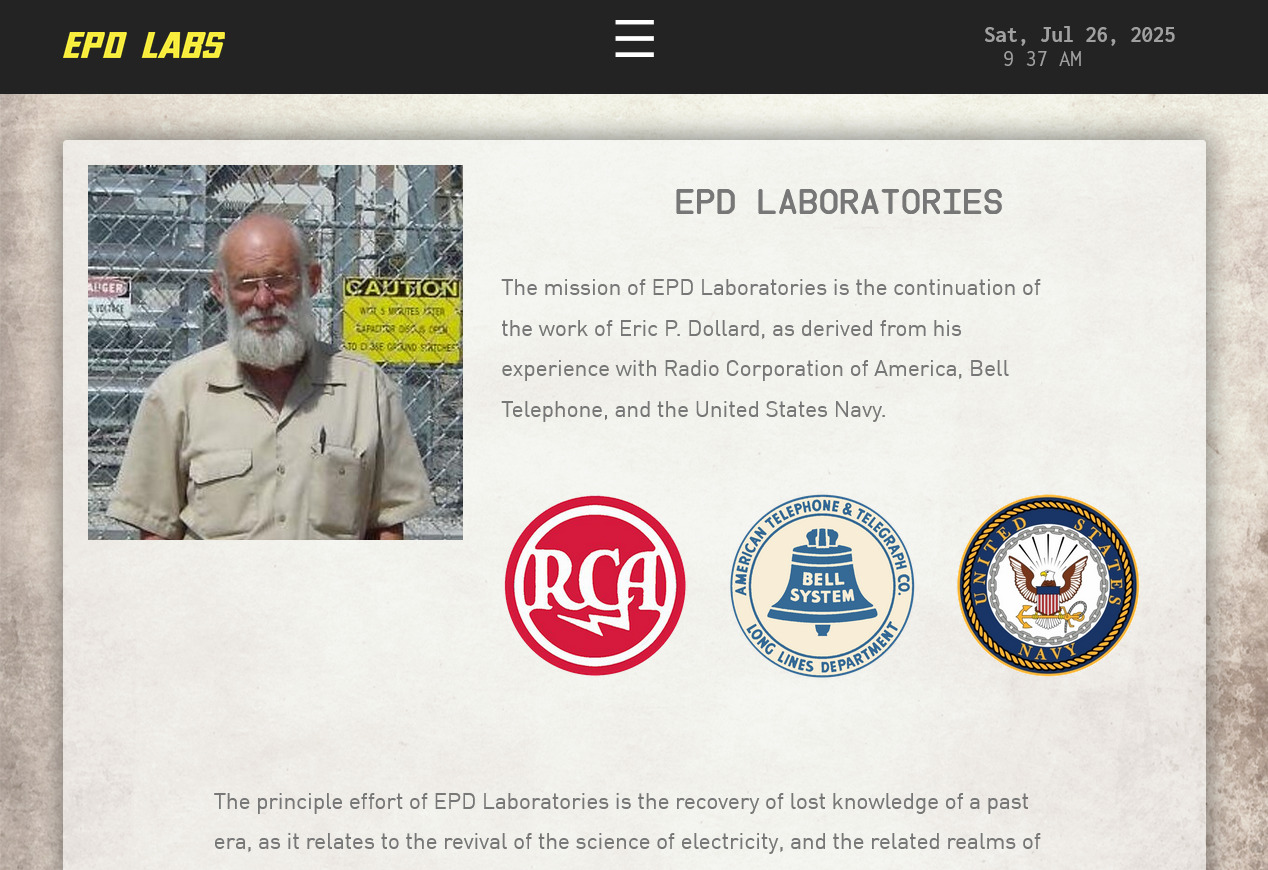 epd labs webpage snippet