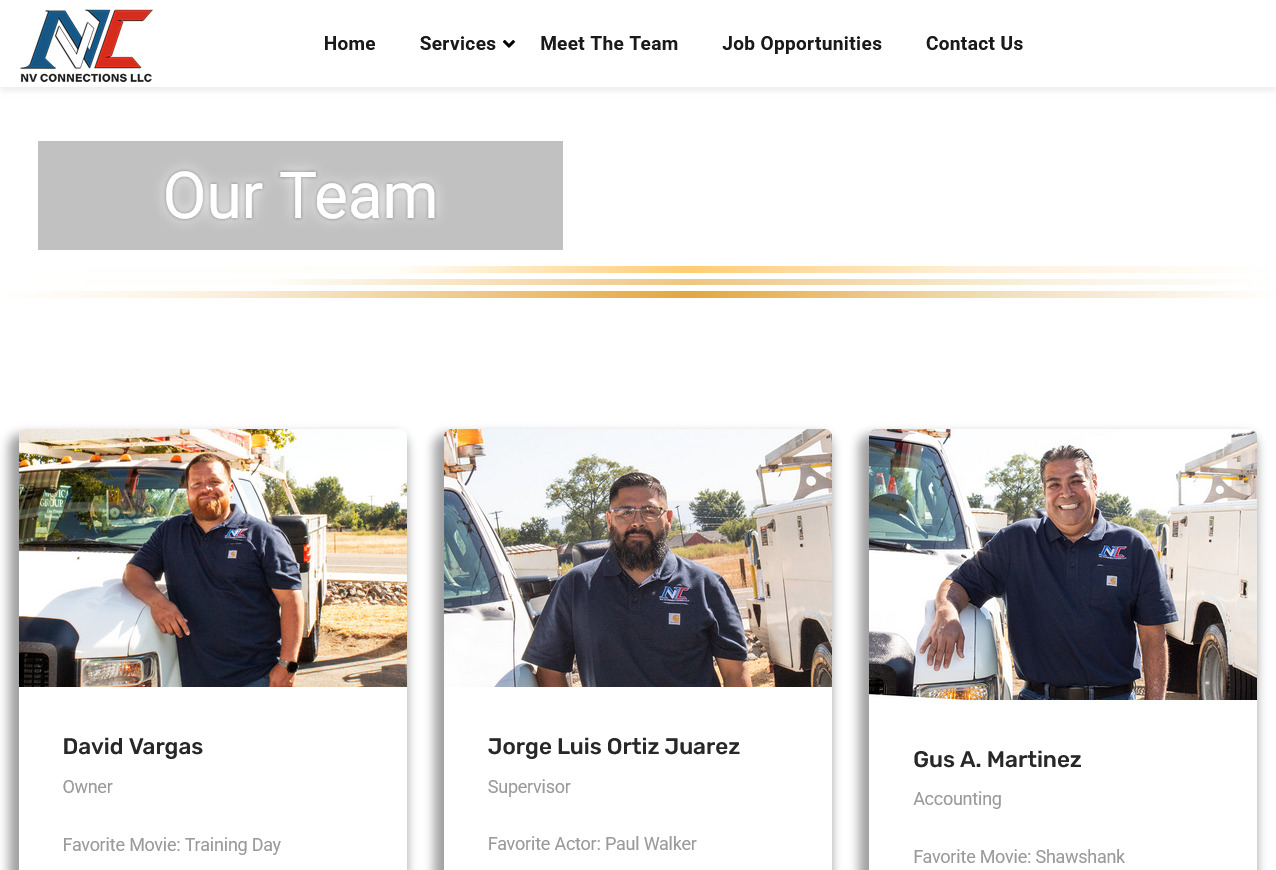 nv connections webpage snippet