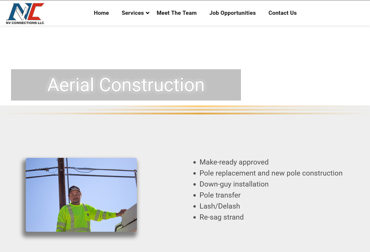 nv connections webpage snippet