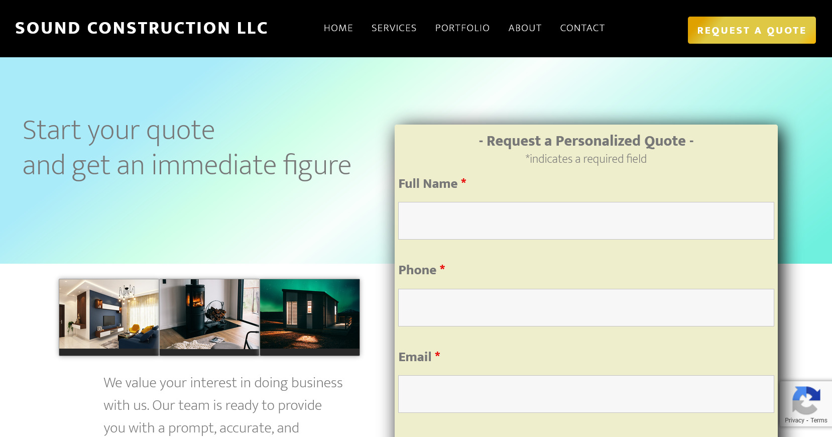sound construction webpage snippet